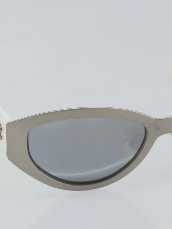 CHANEL Sunglasses plastic White CC Auth